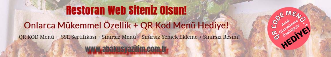QR Kod Menü - Restoran Web Sitesi